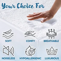 Guardmax Full Mattress Protector Fitted Sheet - Terry Cotton Waterproof Mattress Protector