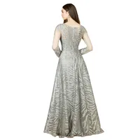 Women's Lara Lace Ball Gown with Long Sheer Sleeves