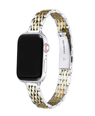 Posh Tech Unisex Skinny Rainey Stainless Steel Band for Apple Watch Size- 42mm, 44mm, 45mm, 49mm