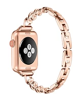 Posh Tech Unisex Skinny Nikki Stainless Steel Chain-Link Band for Apple Watch Size- 38mm, 40mm, 41mm