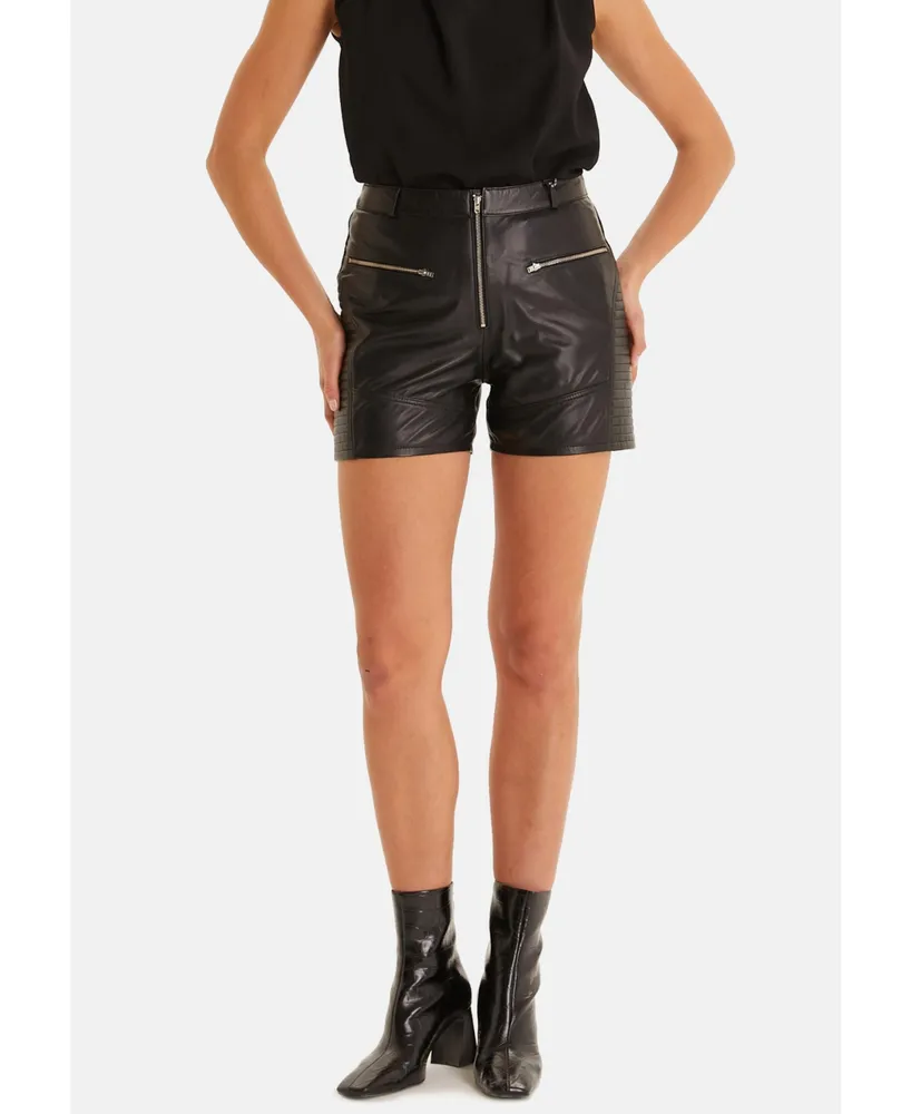 Furniq Uk Women's Leather Fashion Short