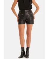 Furniq Uk Women's Leather Fashion Short