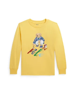 Polo Ralph Lauren Toddler and Little Boys Polo Bear Cotton Long-Sleeve T-shirt
