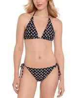 Salt Cove Juniors Daisy Print Triangle Bikini Top Bikini Bottoms Created For Macys