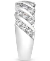 Diamond Diagonal Channel-Set Anniversary Ring (1-1/3 ct. t.w.) in 14k White Gold