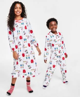 Peanuts Little Big Kids Holiday Sleepwear Collection