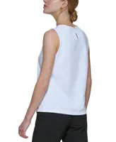 Calvin Klein Embellished Pleated Sleeveless Top