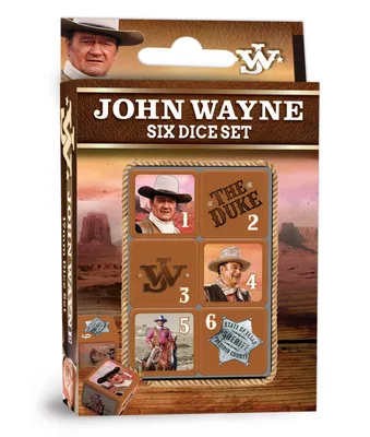 Masterpieces John Wayne - 6 Piece D6 Gaming Dice Set Ages 6 and Up
