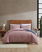 Closeout! Wrangler Prairie Floral Cotton Reversible Piece Duvet Cover Set