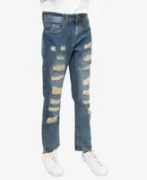 Big Boy's Heavy Rips Repaired Jeans - Child