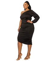 Plus Gaia Asymmetrical Bodycon Dress