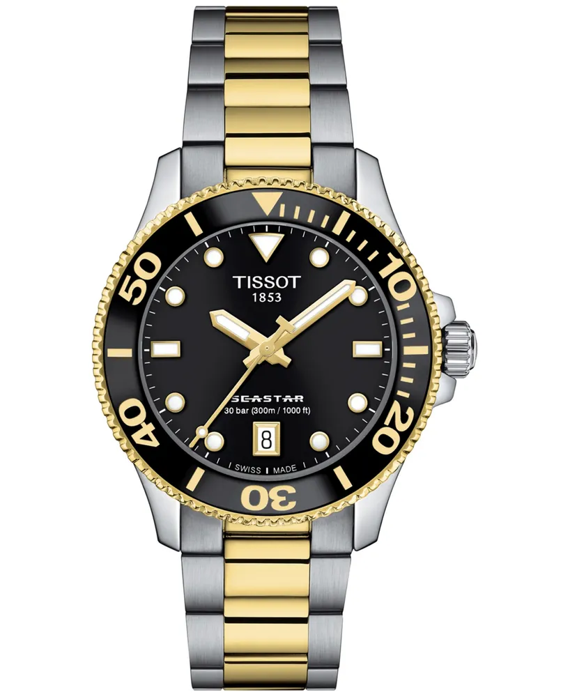 Tissot Women's Swiss Seastar 1000 Two-Tone Stainless Steel Bracelet Watch 36mm