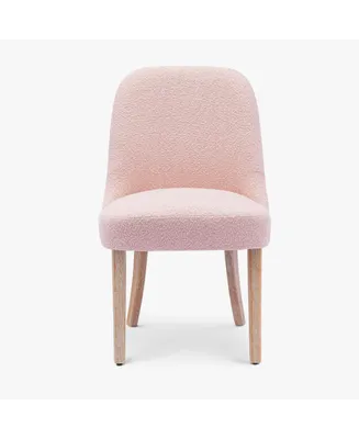 Mid-Century Modern Upholstered Boucle Dining Chair