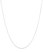 Solid Box Link 24" Chain Necklace in 14K White Gold