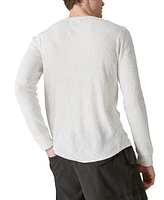 Lucky Brand Men's Garment Dyed Thermal Long Sleeve Crewneck T-Shirt