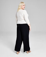 And Now This Trendy Plus Easy Wide-Leg Trousers