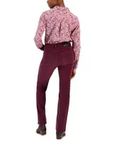 Calvin Klein Jeans Petite Button Front Top Corduroy Bootcut Jeans