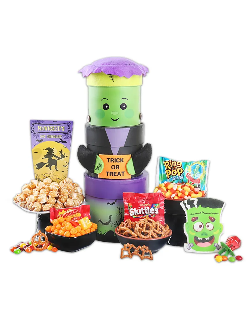 Alder Creek Gift Baskets Frankenstein Halloween Candy Gift Tower