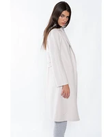 Jennie Liu Women's Cashmere Wool Double Face Overcoat with Belt