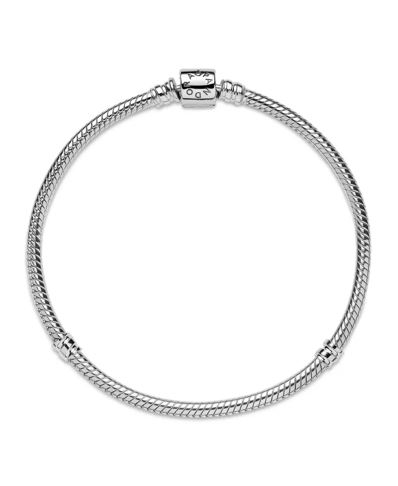 Pandora Moments Sterling Silver Barrel Clasp Snake Chain Bracelet