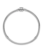 Pandora Moments Sterling Silver Barrel Clasp Snake Chain Bracelet