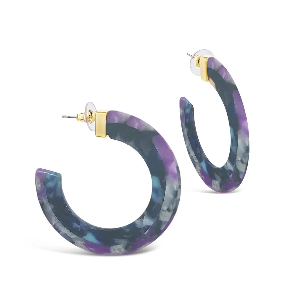 50mm Resin Hoop Earrings | Sterling Forever