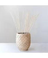 Sandstone Hobnail Planter, Distressed Finish