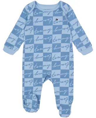 Tommy Hilfiger Baby Boys Logo Print Footed Coverall