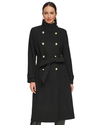 Dkny Women's Double-Breasted Wool Blend Belted Coat