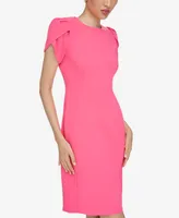 Calvin Klein Women's Tulip-Sleeve Sheath Dress