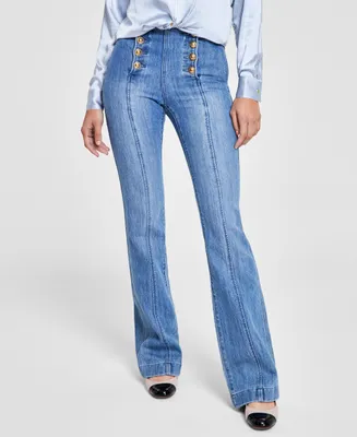 Michael Michael Kors Women's Flared-Leg Sailor Jeans