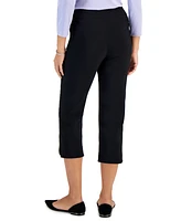 Jm Collection Women's Snap-Hem Pull-On Capri Pants, Created for Macy's