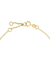 Effy Onyx & Diamond (1/10 ct. t.w.) Heart Halo Bracelet in 14k Gold