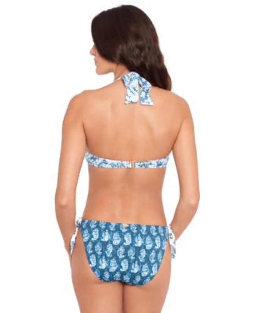Lauren Ralph Lauren Tie Front Halter Bikini Top Bottoms