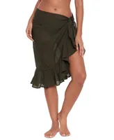 Lauren Ralph Women's Ruffle-Hem Pareo Cover-Up