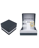 and Now This Crystal Ball Stud Hoop Duo Earring Set