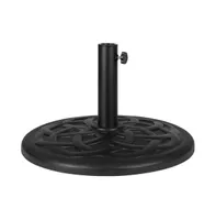 30 Lb. Universal Cement Patio Umbrella Base With Weatherproof Polymer Coating