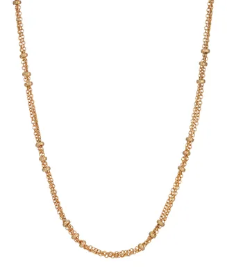 2028 Gold-Tone Station Link Chain Necklace