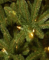 National Tree 7.5' Natural Fraser Medium Fir Hinged Tree with 750 Clear Lights