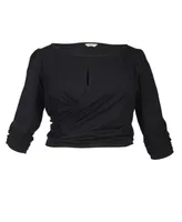 Mayes Nyc - Women's Plus Tamara Keyhole Wrap Top