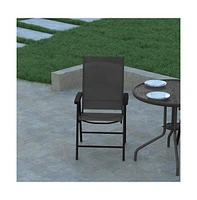 Outdoor Folding Patio Sling Chair / Portable (2 Pack)