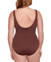 Miraclesuit Plus Escape Underwire Allover-Slimming Wrap One-Piece Swimsuit