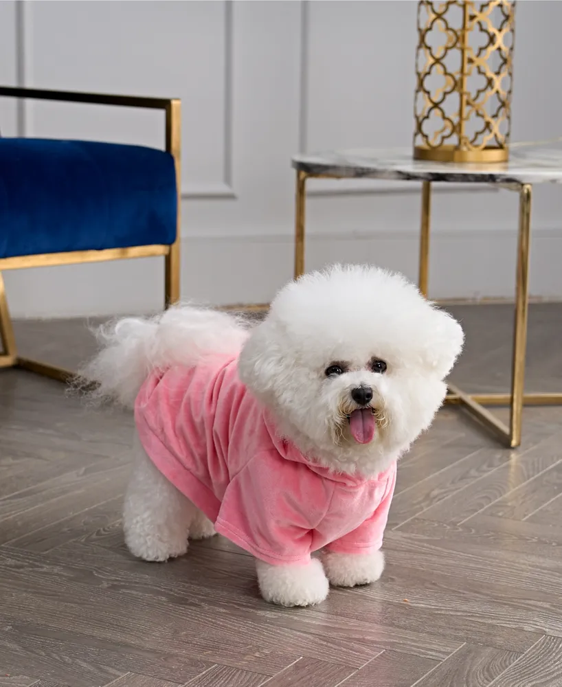 Juicy Couture Bling Velour Pet Hoodie XSmall/Small Pet Hoodies for Small Dogs or Cats - XS/S (2