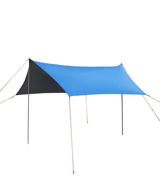 Sugift Blue Family Portable Sun Shelter Beach Tent with Carry Bag