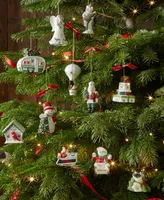 Spode Christmas Tree Teddy Bear Ornaments, Set of 2