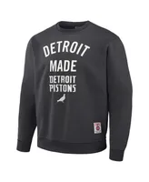 Men's Nba x Staple Anthracite Detroit Pistons Plush Pullover Sweatshirt