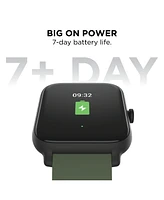 24/7 Evo Unisex Olive Silicone Strap Smartwatch 37.5mm