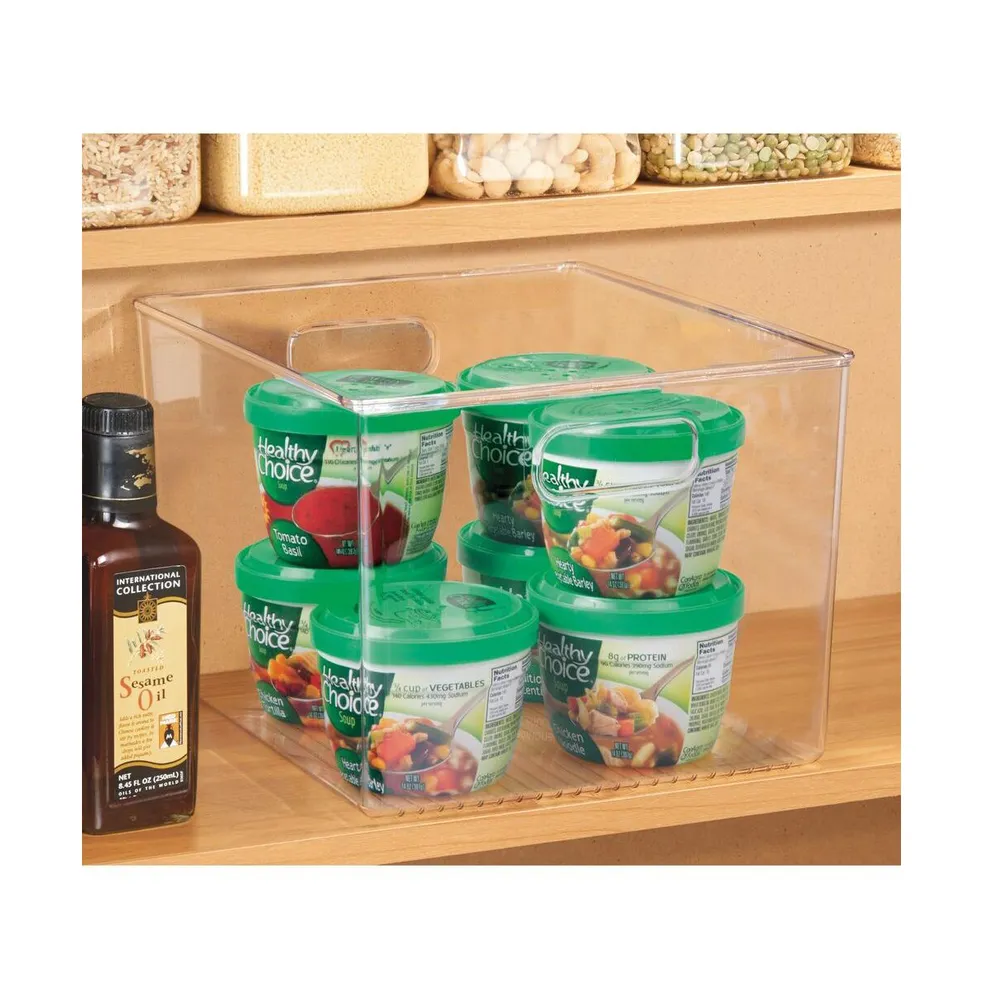 mDesign Food Storage Container Bin with Handles - for Kitchen Pantry
