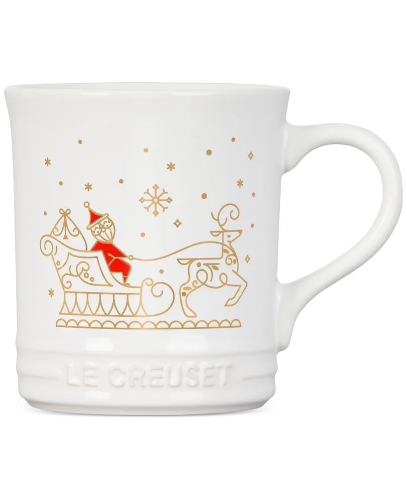 Le Creuset Noel Collection 14-Oz. Stoneware Santa Sleigh Coffee Mug