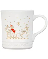 Le Creuset Stoneware Coffee Mug Noel Sleigh 14 oz.